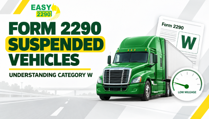 Form 2290 Suspended Vehicles: Understanding Category W